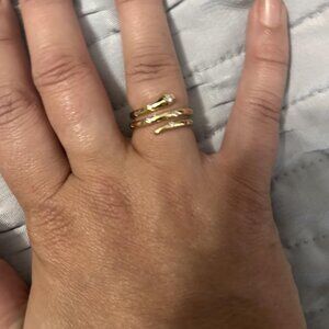Neiman Marcus 18k Gold Plated Snake Ring